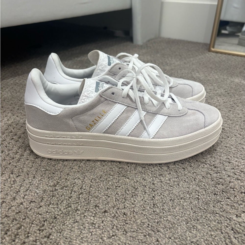 Adidas Light Gray Platform Sneakers - Picture 2 of 4